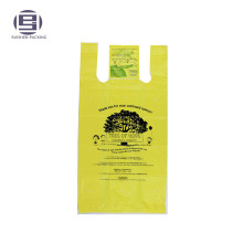 Impresión flexográfica de la bolsa de caridad pe de color amarillo